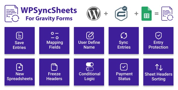 WPSyncSheets For Gravity Forms v4.8（已汉化） – Gravity  Google 电子表格插件插图