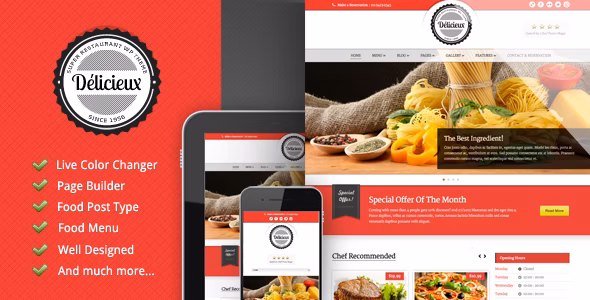 Delicious v1.3.2 – 餐厅 WordPress 主题