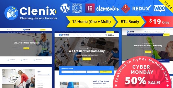 Clenix v3.1.0 –  WordPress 清洁服务主题