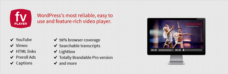 FV Flowplayer Video Player Pro v8.0.9(已汉化95%) – WordPress播放器插件