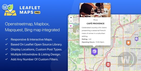 WP Leaflet Maps Pro v1.0.5（已汉化） – WordPress 地图插件插图
