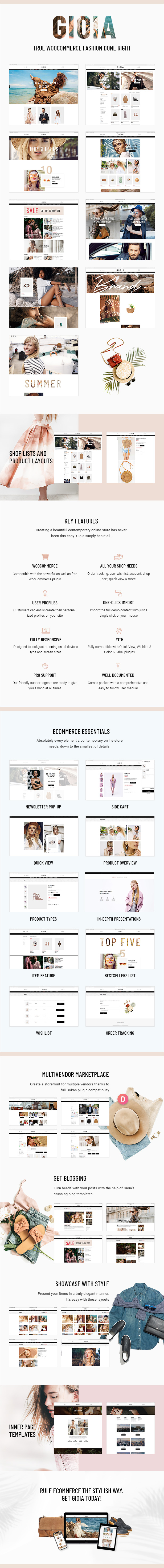 Gioia v2.2 - woocommerce 现代时装店主题插图(1)