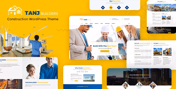 Tanj v2.4 – WordPress 建筑施工主题插图