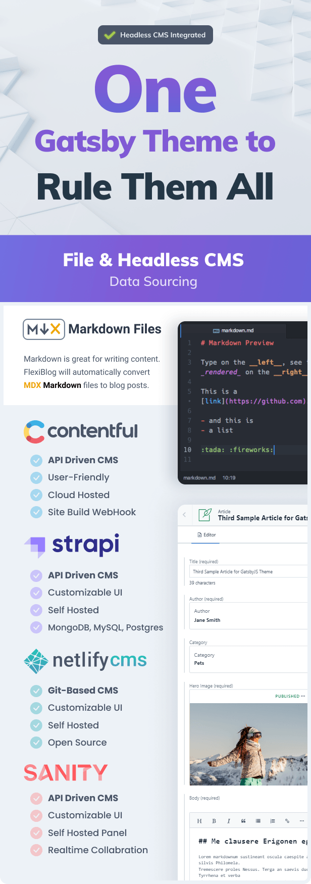 FlexiBlog v3.9.0 – React Gatsby 多用途博客主题插图(1)