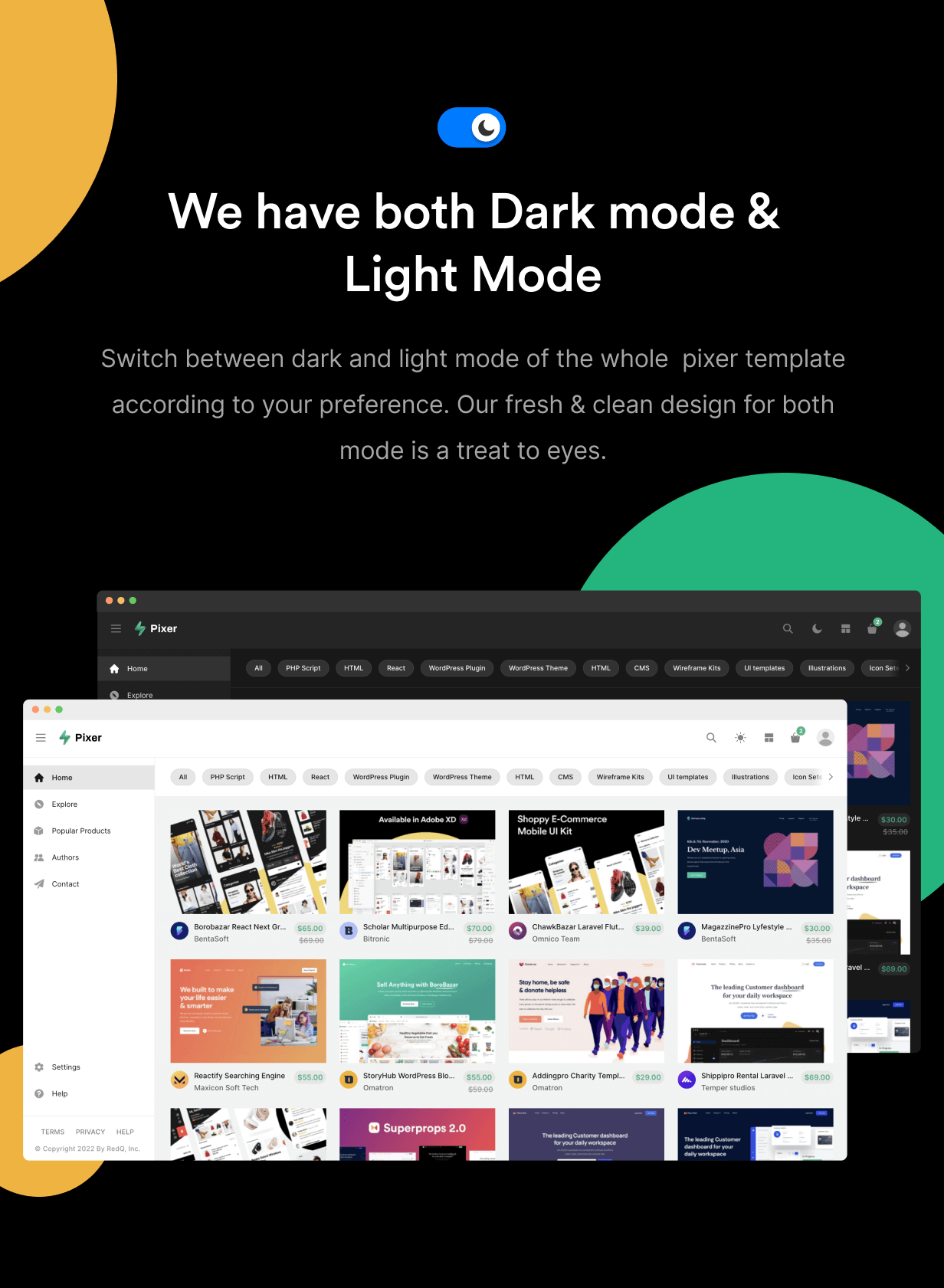 Pixer v6.8.0 – React Laravel 多供应商数字市场插图(6)