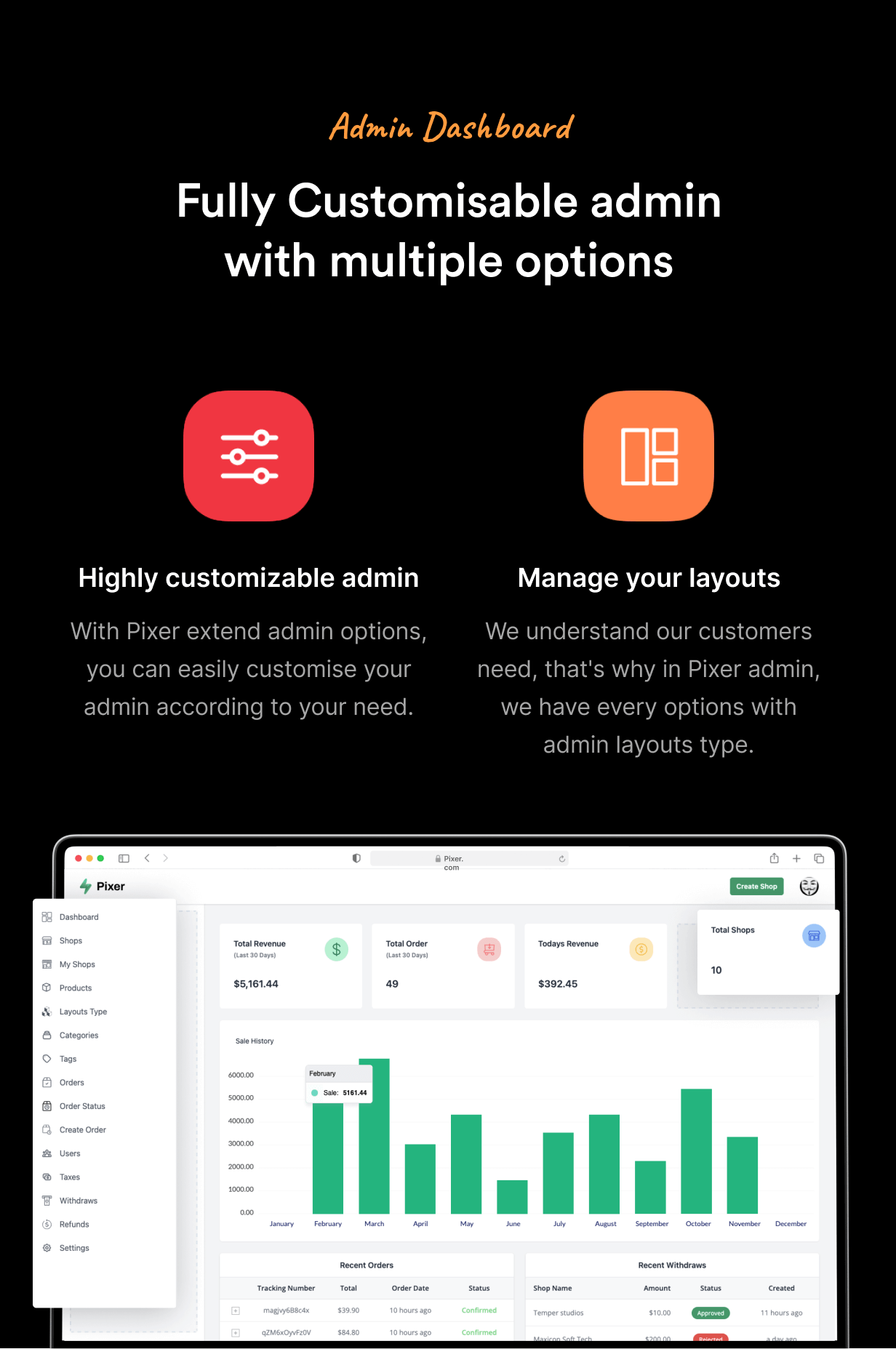 Pixer v6.8.0 – React Laravel 多供应商数字市场插图(7)