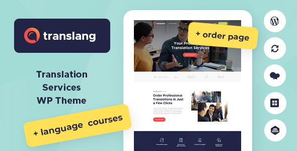 Translang v1.1.13 – WordPress翻译服务和语言课程主题插图