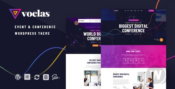 Voelas v1.1.8 –  WordPress 活动和会议的主题插图