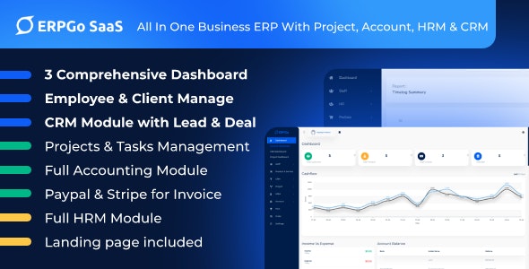 ERPGo SaaS v7.5 – All In One Business ERP With Project, Account, HRM & CRM插图