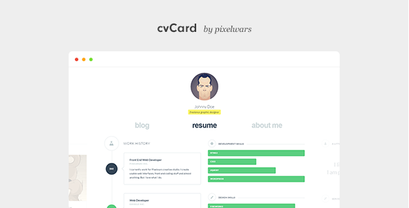 cvCard WP v1.4.6- WordPress响应式vCard主题插图