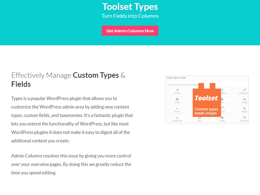 Admin Columns Pro – Toolset Types Addon v1.8插图