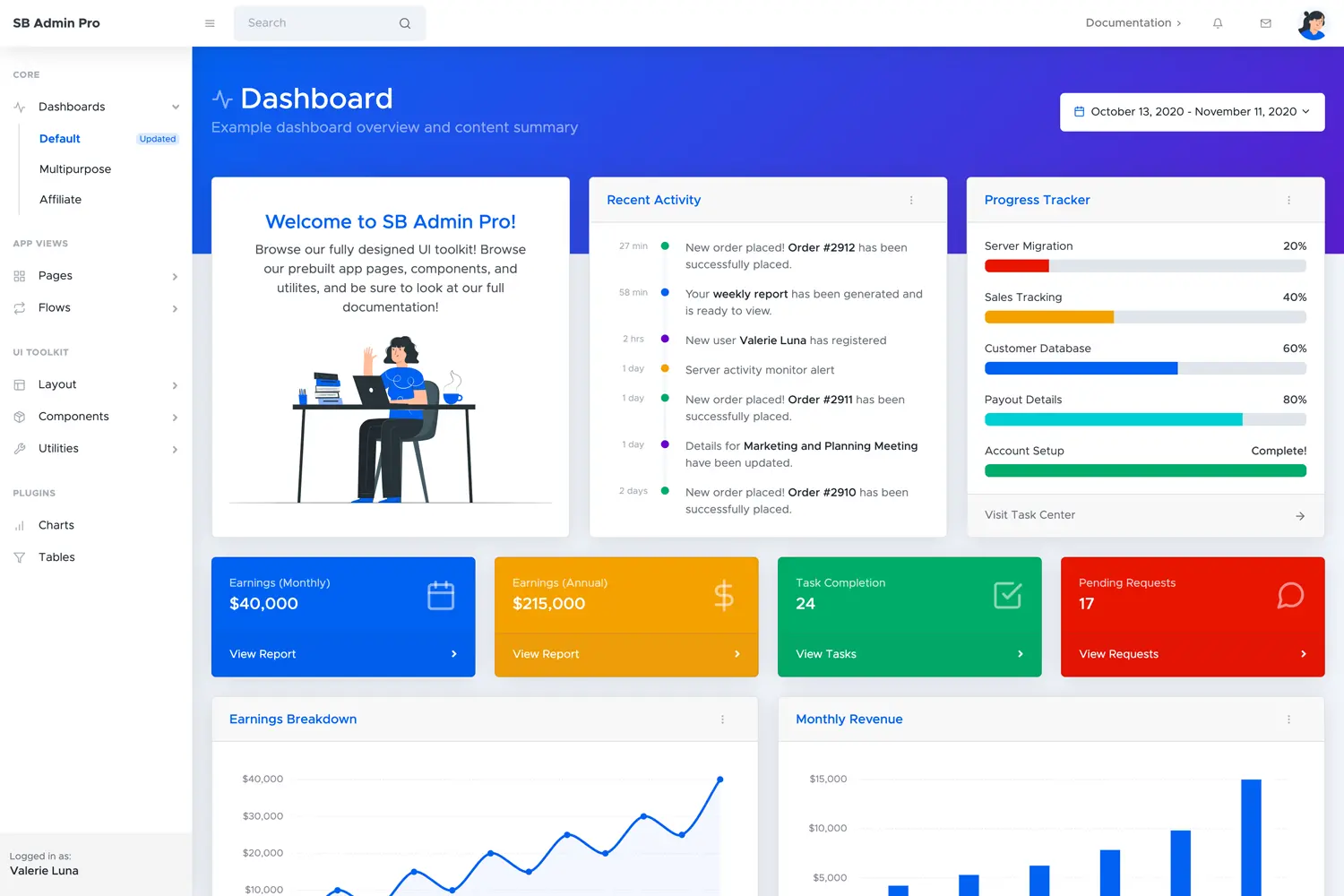 SB Admin Pro v2.0.5 – Bootstrap管理仪表板主题插图