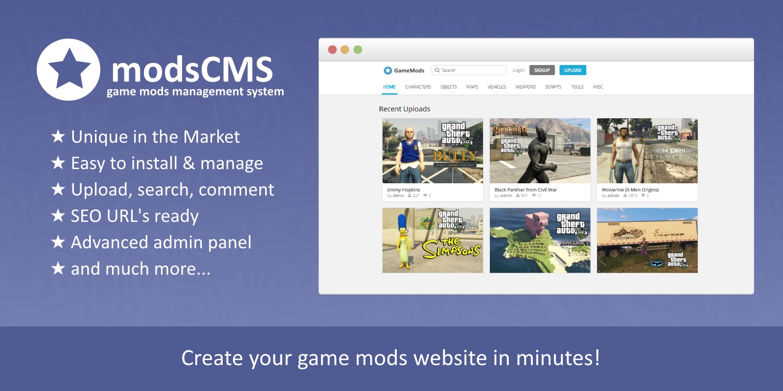 ModsCMS v1.1 – 游戏模组 PHP源码插图