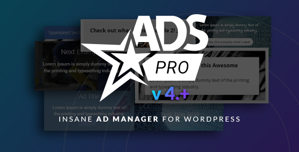 Ads Pro Plugin v4.9.5 – WordPress多用途广告管理器