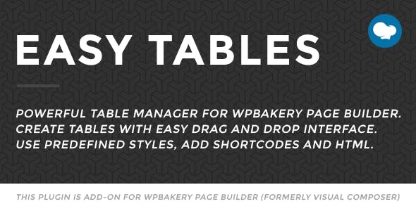Easy Tables v2.2.0 - WPBakery Page Builder 表格管理器