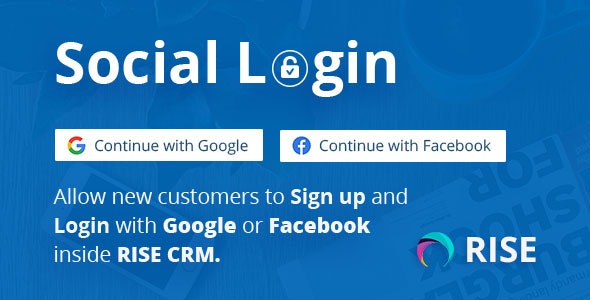 Social Login for RISE CRM V1.0.2 – RISE CRM社交登录插件