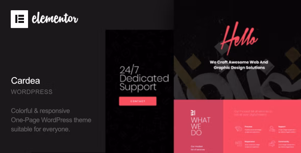 Cardea v2.2 –  WordPress 投资组合单页主题