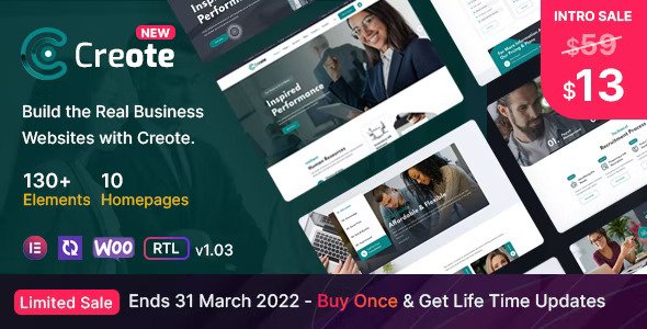 Creote v1.5.1 – WordPress咨询业务主题插图