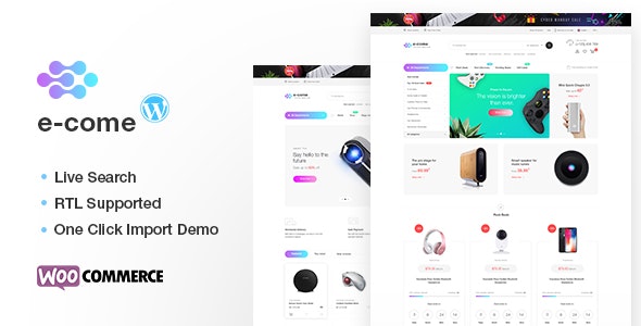 Ecome v1.5.8 – WooCommerce 电子商店主题 – 支持 RTL插图