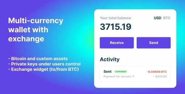 Bitcoin, Ethereum, ERC20 crypto wallets with exchange v1.1.1523插图
