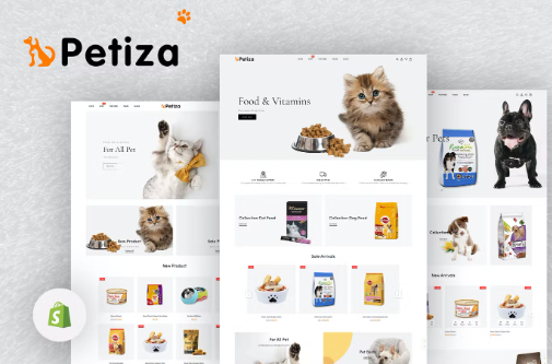 Petiza v1.0.0 – 宠物食品店响应式 Shopify 主题插图
