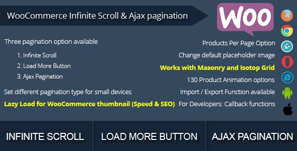WooCommerce Infinite Scroll and Ajax Pagination v1.7 – WooCommerce 无限滚动和 Ajax 分页插件插图