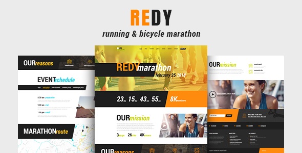 Redy v1.3.0 –   WordPress 马拉松 & 运动主题插图