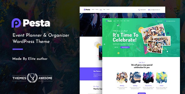 Pesta v1.5 – WordPress活动策划和组织者主题插图