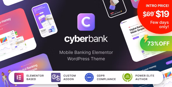 Cyberbank v1.0.1 – WordPress 商业和金融主题插图