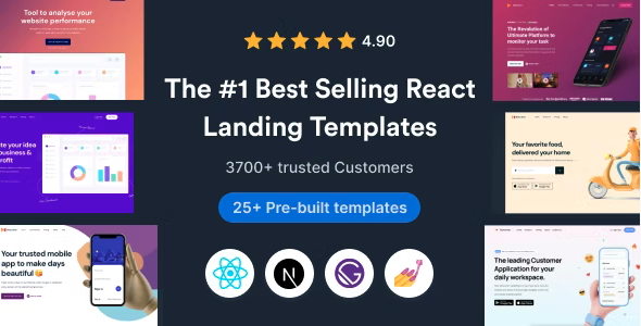 SuperProps v12.0.7 – 使用 Next JS 和 Gatsby JS 反应登陆页面模板插图