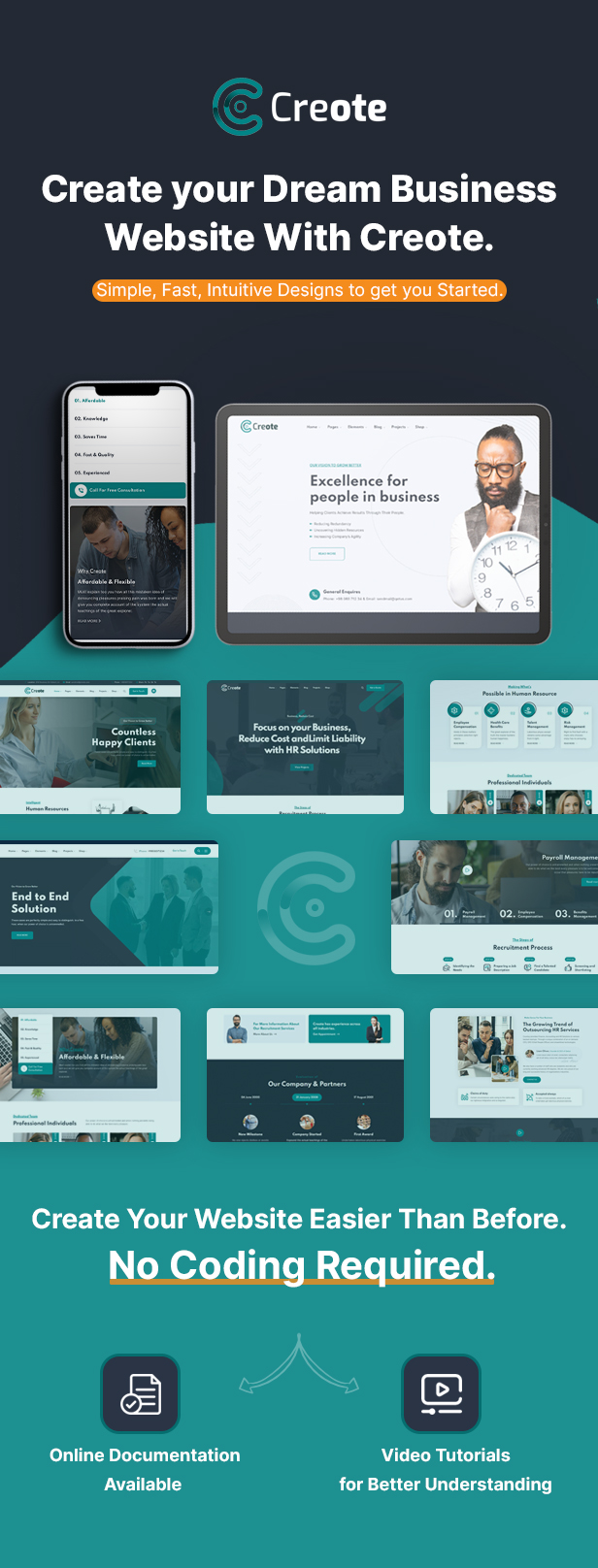 Creote v2.4 – WordPress 咨询业务主题插图(1)