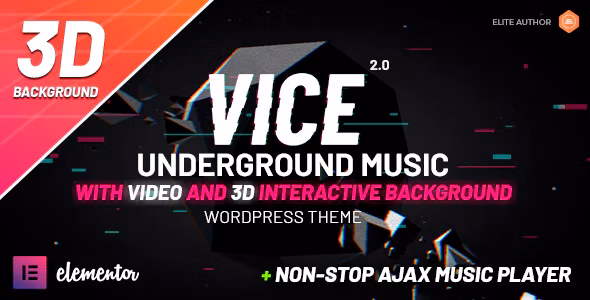 Vice v2.5.0 – WordPress 音乐网站主题插图