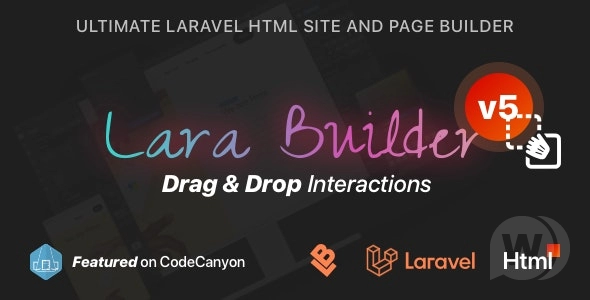 LaraBuilder v6.7 – Laravel 上的 HTML 网站构建器插图