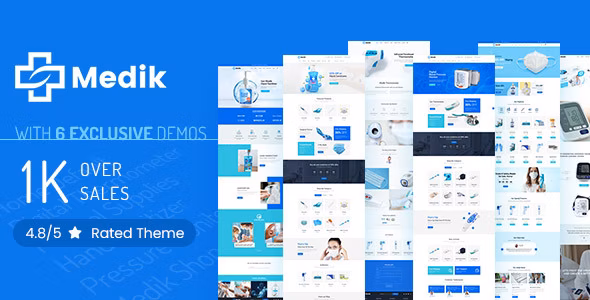 Medik v3.8 – WooCommerce 医疗商店主题插图