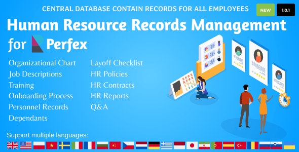HR Records for Perfex CRM v1.0.7 – 人力资源记录系统插图