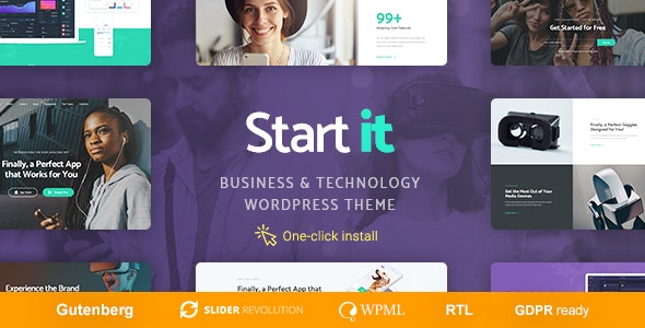 Start It v1.1.4 – 技术与启动 WP 主题插图