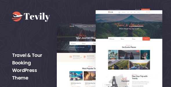 Tevily v1.2.8 – WordPress 旅游预订主题插图