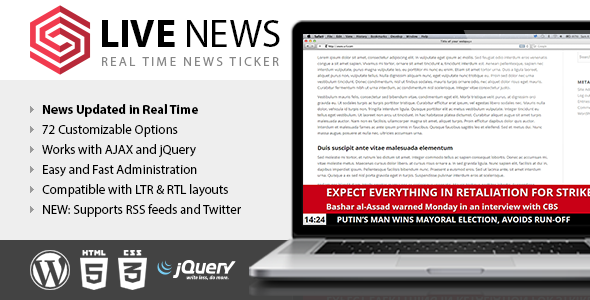 Live News v2.18 – WordPress实时新闻行情插件插图