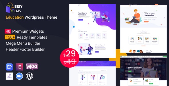 Bisy v3.0.0 – WordPress 教育主题插图