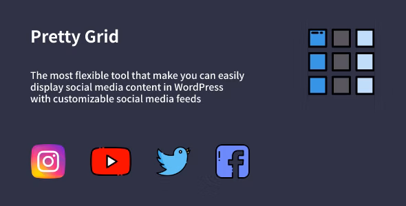 Pretty Grid v1.0.2 – WordPress 社交订阅库插件插图