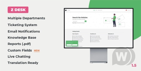 Z Desk v2.5（已汉化） – 带有知识库和常见问题的支持票证系统