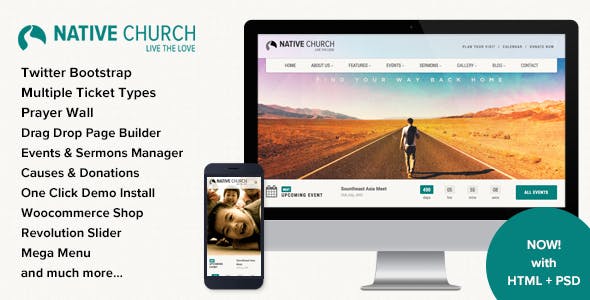 Native Church v4.7.3 – WordPress 多用途主题插图
