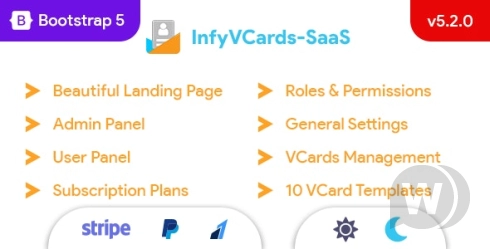 InfyVCards-SaaS v6.6.0 – 多用户数字名片生成器 SaaS – VCards插图