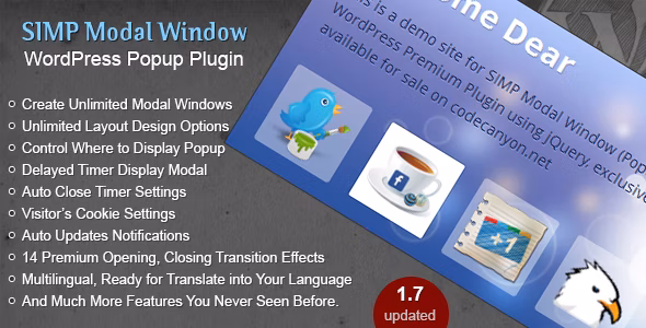 Simp Modal Window v1.7（已汉化） – WordPress 功能丰富的弹出式插件插图
