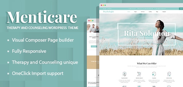 Menticare v1.5.1 – WordPress 治疗和咨询主题插图