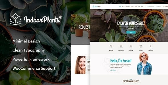 Indoor Plants v1.2.4 – WordPress 园艺主题插图