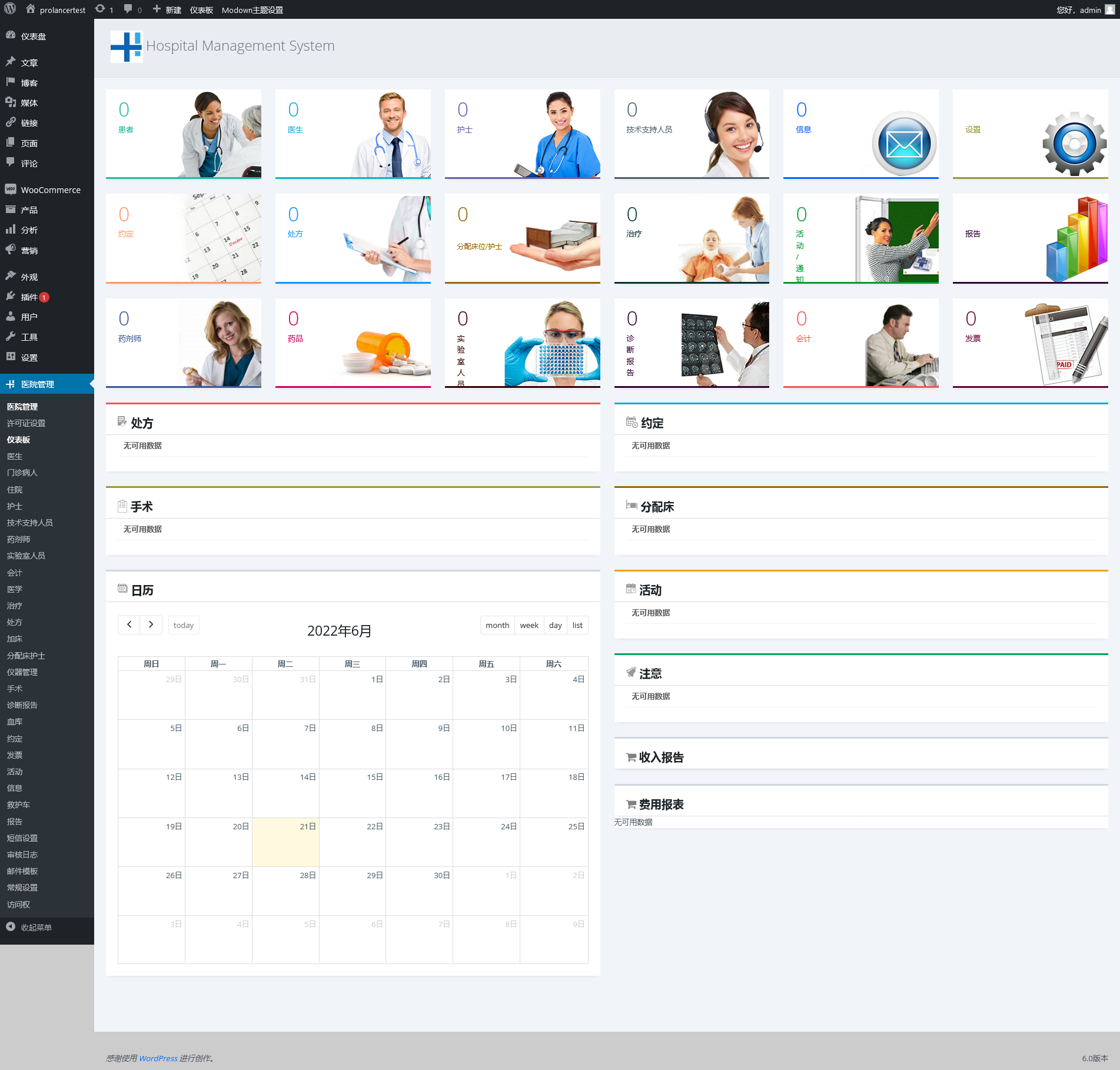 Hospital Management System for WordPress v4.7（已汉化） – wordpress医院管理系统插件插图(4)