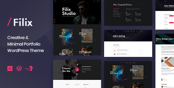 Filix v1.2.12 – Creative Minimal Portfolio WordPress 主题插图