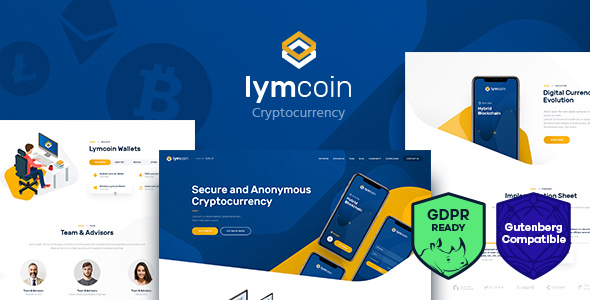 Lymcoin v1.3.10 – 加密货币 & ICO WordPress 主题插图