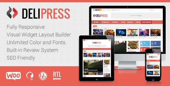 DeliPress v3.9 – WordPress 杂志和评论主题插图